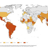 Countries/territories reporting dengue cases since April 2023, and as of March 2024