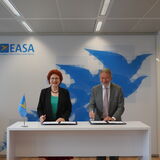 Dr. Andrea Ammon and Luc Tytgat, Acting Executive Director of EASA