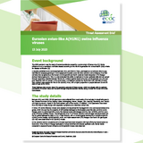 Cover of the Threat Assessment Brief: Eurasian avian-like A(H1N1) swine influenza viruses