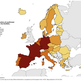 Geographical distribution of confirmed monkeypox cases in the EU/EEA since the start of the outbreak, and as of 25 October 2022