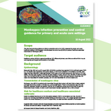 Monkeypox infection prevention and control guidance cover