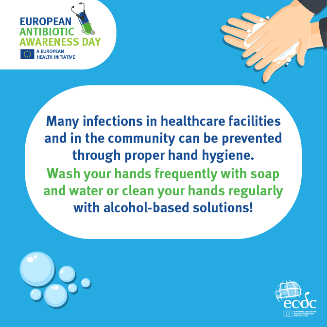 Social media card: many infections in healthcare facilities can be prevented