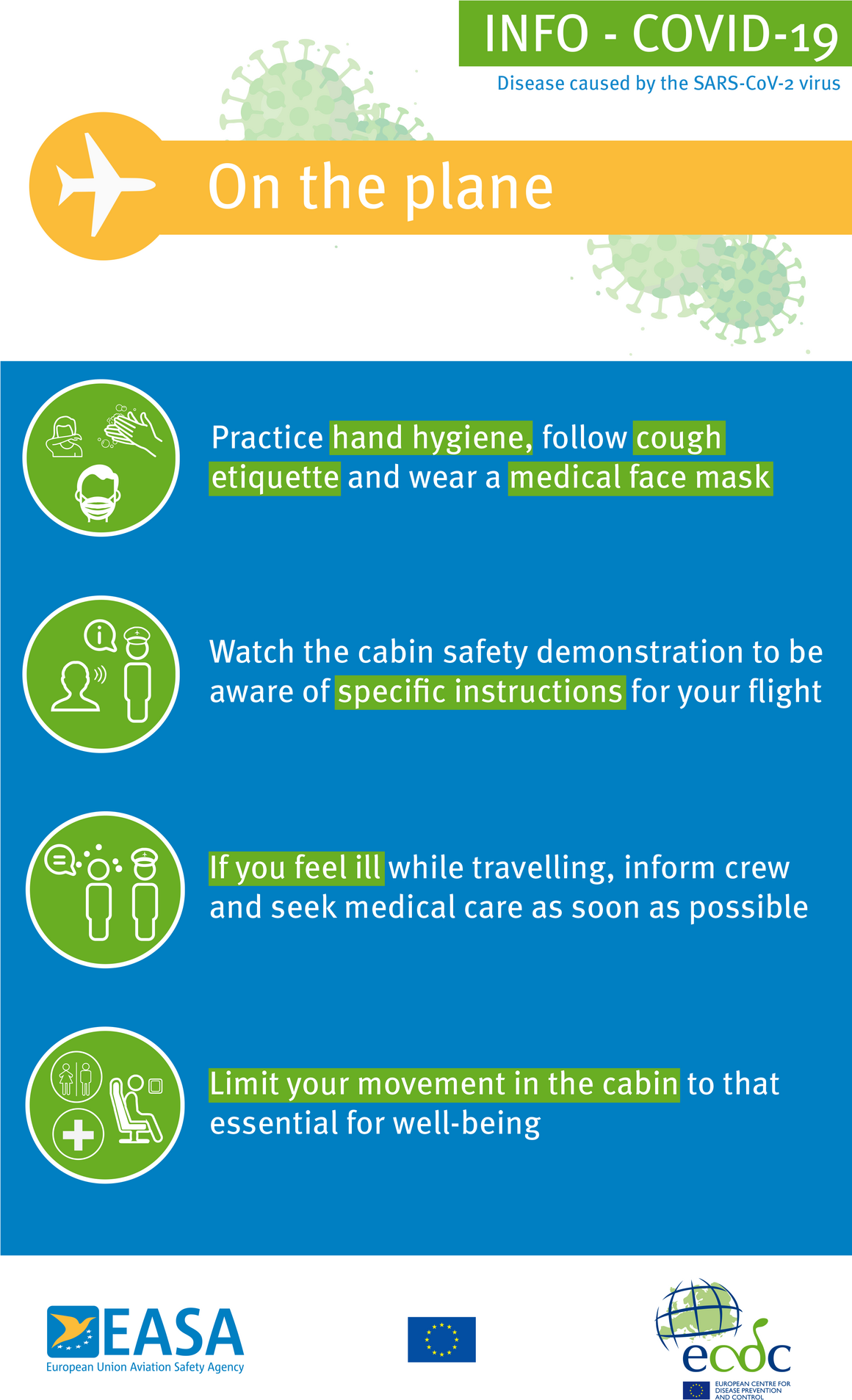 Poster: On the plane (blue background)
