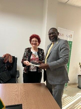 ECDC Director Andrea Ammon and Africa CDC Director Dr Ahmed Ogwell Ouma 