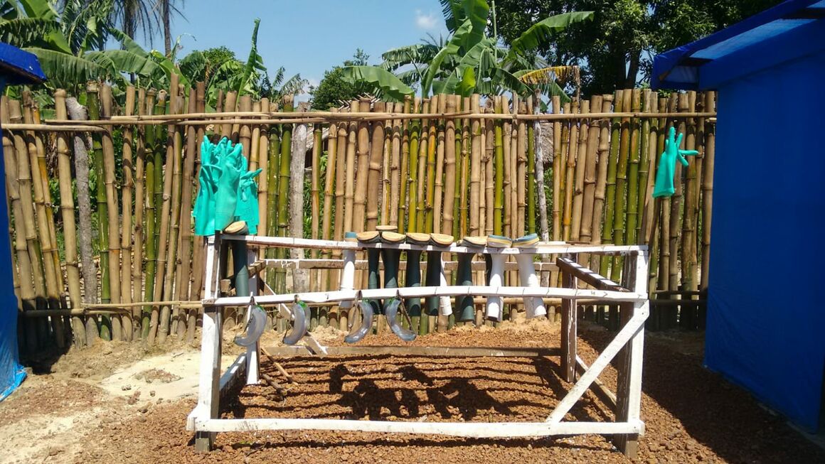 Ebola Treatment Centre, Lilanga Bobangi, Equateur, DRC.  Photo: Iris Finci, Nov. 2020.