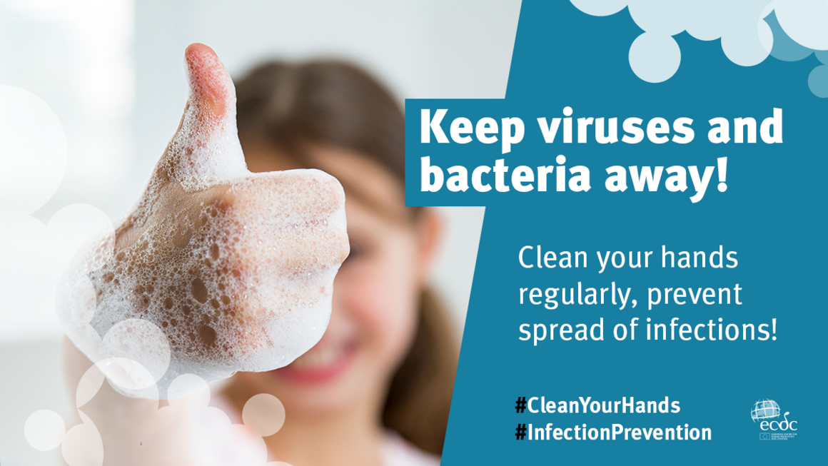 Social media card: Keep viruses and bacteria away