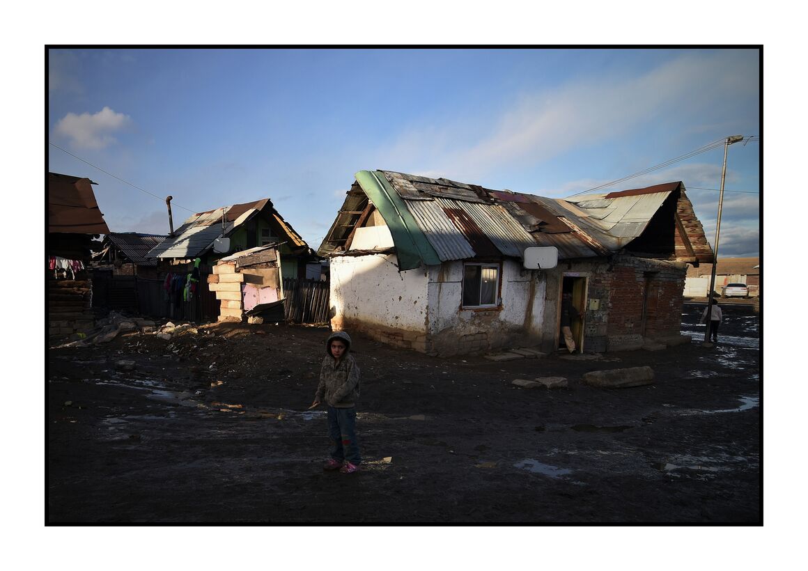 Roma settlement in Veľká Lomnica, Slovakia;