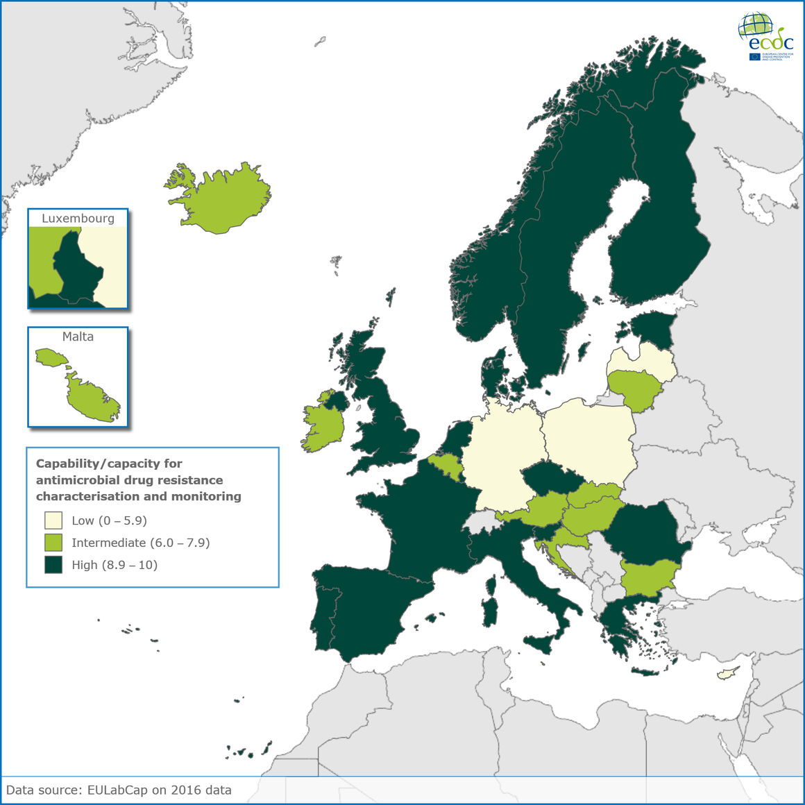 Target 2.4. Antimicrobial drug resistance characterisation and monitoring 2016