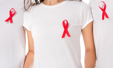 World AIDS Day - picture of T-shirts with red ribbon