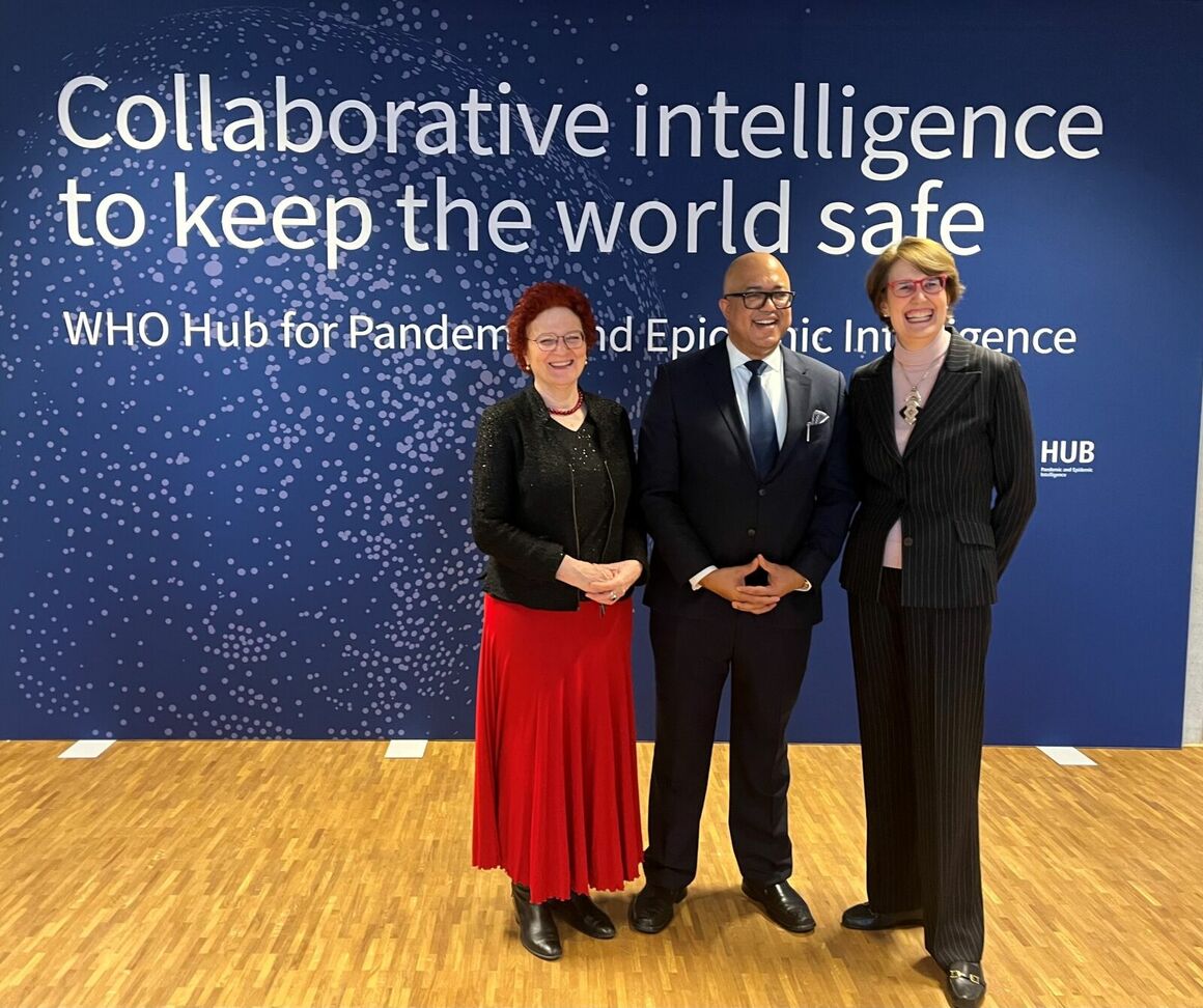 Dr. Andrea Ammon, Chikwe Ihekweazu and Sandra Gallina