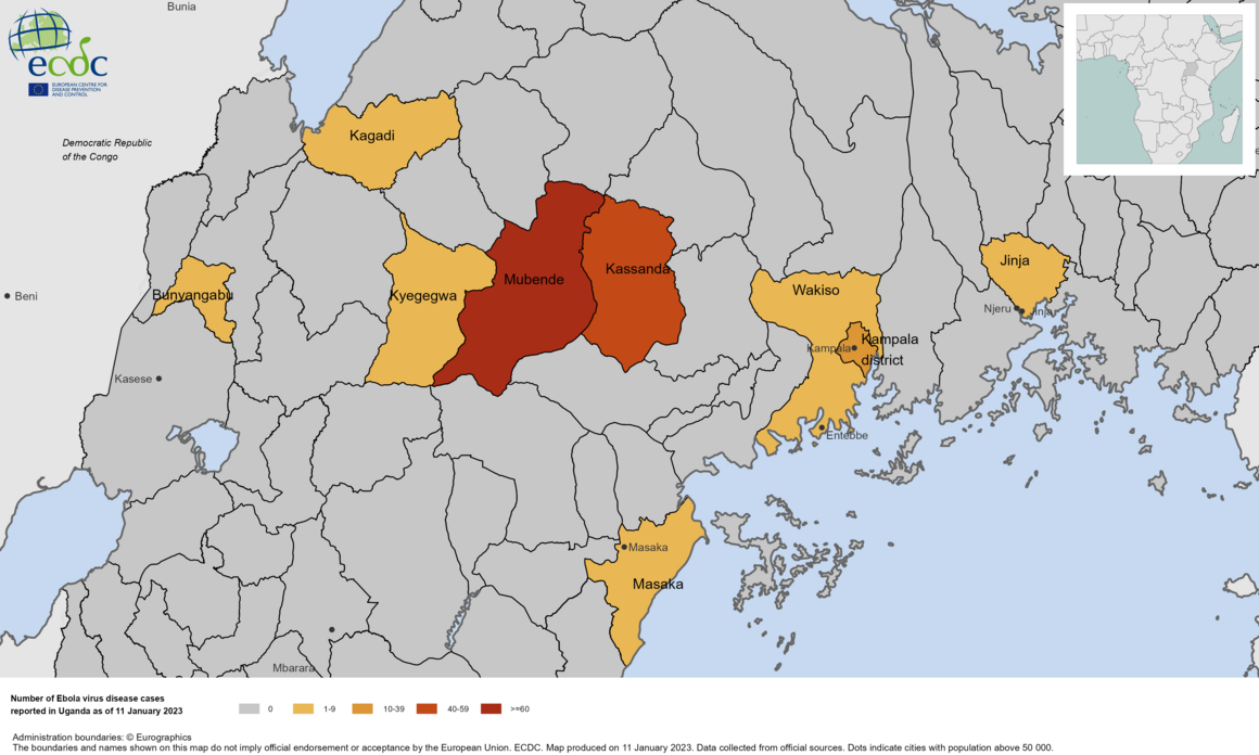 Ebola cases in Uganda 2022, 2 January 2022