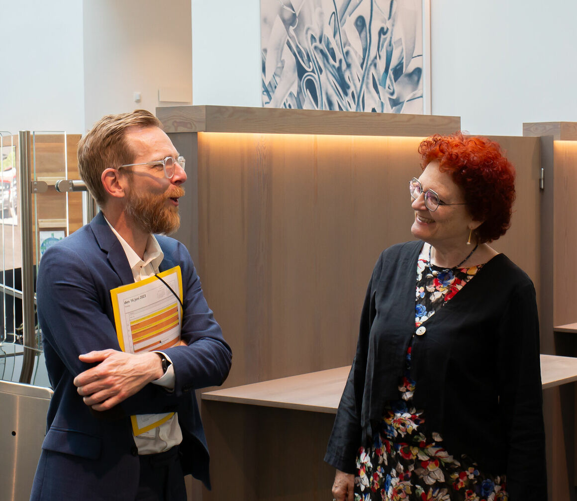 Swedish Health Minister Jakob Forssmed and Andrea Ammon