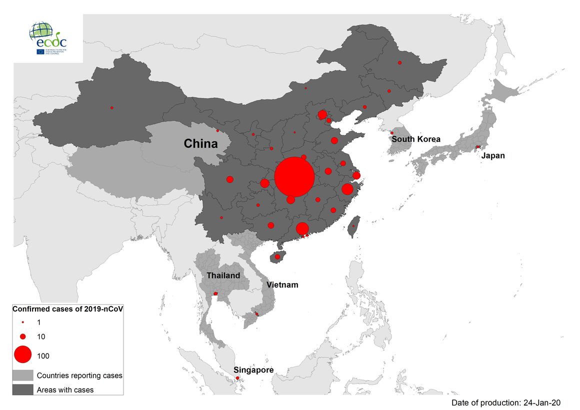 Geographical Distribution Of 2019 Ncov Cases 2020 Ncov Com