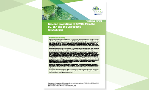 Baseline projections of COVID-19 in the EU/EEA and the UK: update