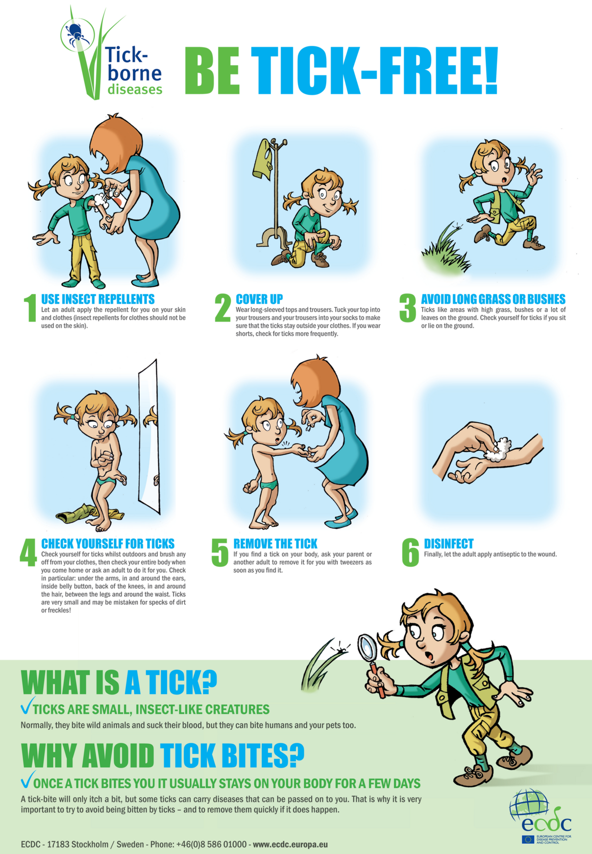 Poster on ticks for school children living in endemic areas​​