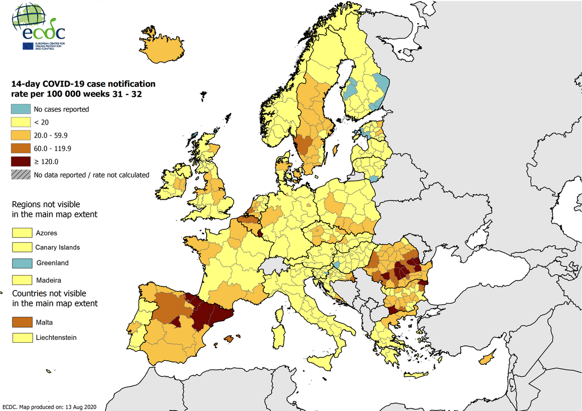 Carte européenne 27 aout 