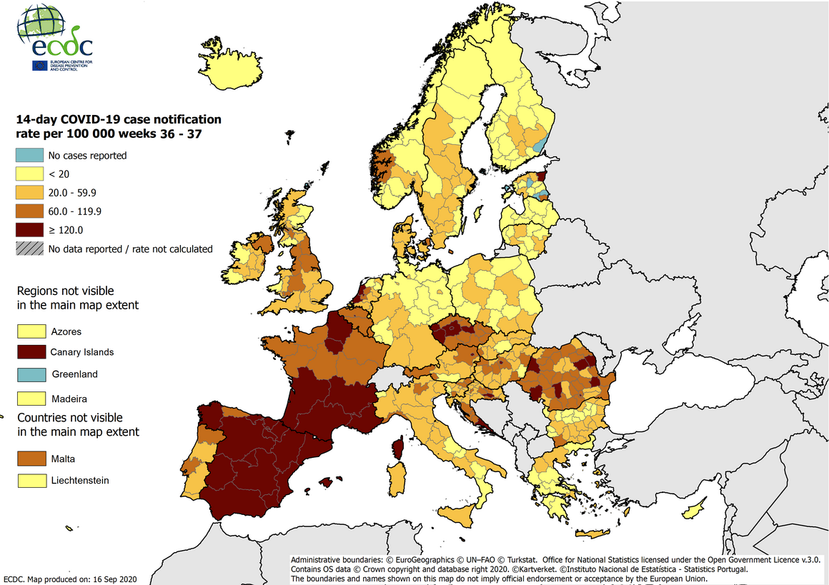 COVID-19: Cases increasing across Europe