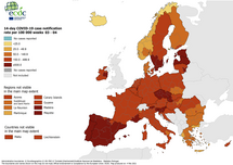 14-day case notification rate per 100 000 inhabitants, updated 4 February 2021