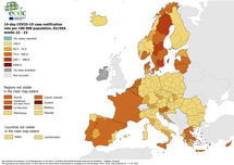 14-day case notification rate per 100 000 inhabitants, updated 17 June 2021