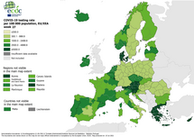 Testing rates per 100 000 inhabitants, updated 15 July 2021