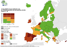 Combined indicator: 14-day notification rate, testing rate and test positivity, updated 22 July 2021