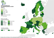 Testing rates per 100 000 inhabitants, updated 2 September 2021