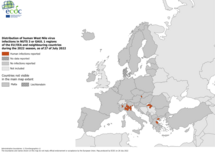 West Nile virus in Europe in 2022 - human cases, updated 27 July 2022