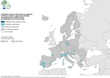 West Nile virus outbreaks among equids and birds, 2022 transmission season