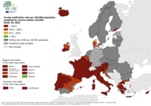 14-day notification rate weighted by vaccine uptake, updated 30 June 2022