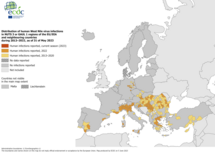 West Nile virus in Europe in 2023 - human cases compared to previous seasons, updated 31 May 2023