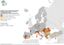 West Nile virus - human cases compared to previous seasons, 6 December 2023