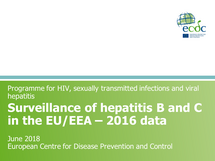 Cover of the Summary of surveillance data for hepatitis B and hepatitis C for 2016 Thumbnail