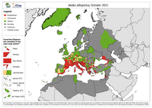 Aedes albopictus - current known distribution: October 2021
