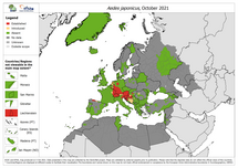Aedes japonicus - current known distribution: October 2021