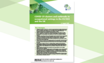 Cover for COVID-19 clusters and outbreaks in occupational settings in the EU/EEA and the UK