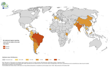12-month Chikungunya virus disease case notification rate per 100 000 population, October 2024-September 2025