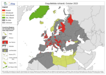 Coquillettidia richiardii - current known distribution: October 2023