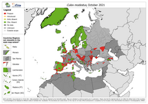Culex modestus - current known distribution: October 2021