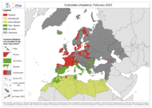 Culicoides chiopterus - current known distribution: March 2023