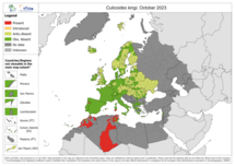 Culicoides kingi - current known distribution: October 2023