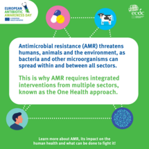 Social media card: One Health approach to antimicrobial resistance