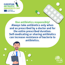 Social media card: Use antibiotics responsibly