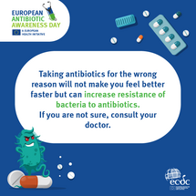 Social media card: don't take antibiotics for the wrong reasons