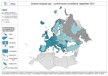 Invasive mosquito spp. - current known surveillance: September 2017 Thumbnail