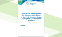 Cover of the report: Operational considerations for influenza surveillance in the WHO European Region during COVID-19: interim guidance