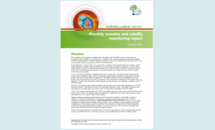 Monthly measles and rubella monitoring report, October 2017 cover Thumbnail