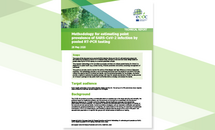 Cover of the report on Methodology for estimating point prevalence of SARS-CoV-2 infection by pooled RT-PCR testing