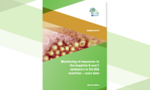 Cover of the report: monitoring of responses to hepatitis B and C epidemics in EU/EEA - 2020 data