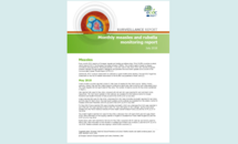 Cover of the monthly measles and rubella monitoring report, July 2018 Thumbnail