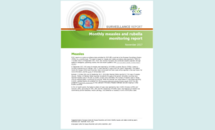Monthly measles and rubella monitoring report, November 2017 Thumbnail